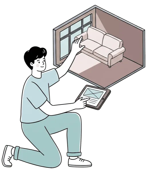 3D AR Visualization and digital experience interface