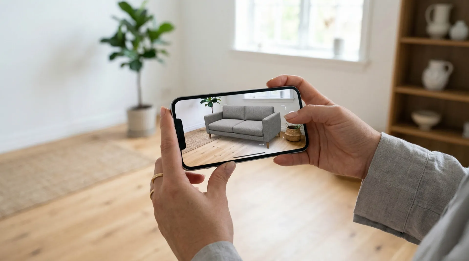 3D-Möbelvisualisierung mit AR-Viewer im Einsatz