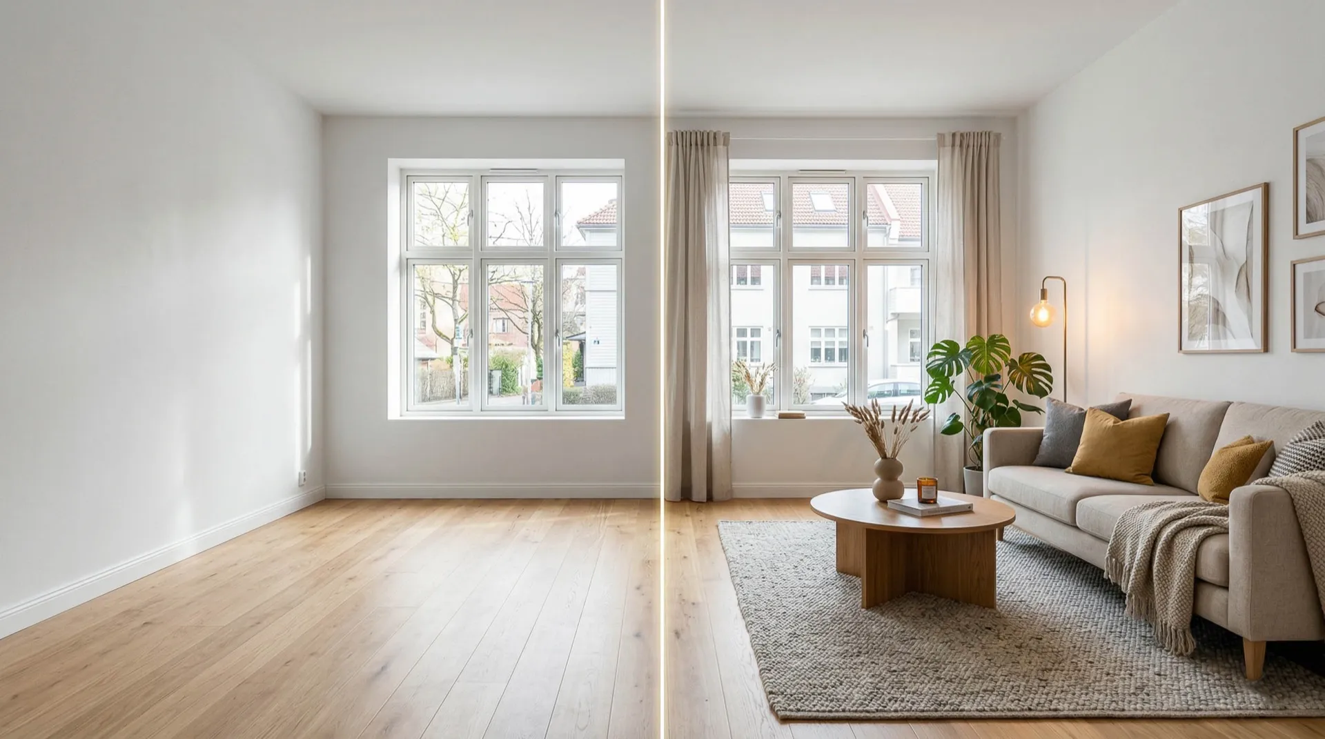 Virtual Staging – leere Wohnung digital eingerichtet